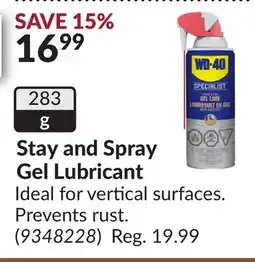 Princess Auto Stay and Spray Gel Lubricant offer