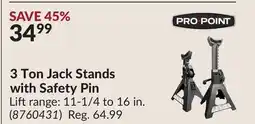 Princess Auto 3 Ton Jack Stands with Safety Pin offer