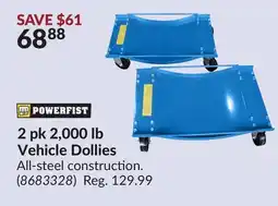 Princess Auto 2 pk 2,000 lb Vehicle Dollies offer