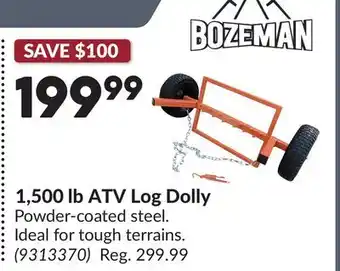 Princess Auto 1,500 lb ATV Log Dolly offer