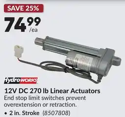Princess Auto • 2 in. Stroke 12V DC 270 lb Linear Actuators offer