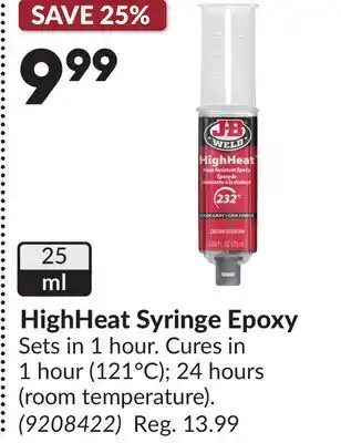 Princess Auto HighHeat Syringe Epoxy offer