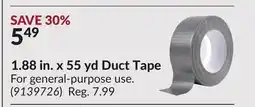 Princess Auto 1.88 in. x 55 yd Duct Tape offer