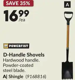 Princess Auto D-Handle Shovels Shingle offer