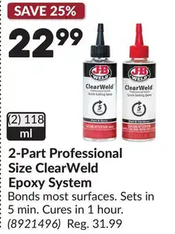 Princess Auto 2-Part Professional Size ClearWeld Epoxy System offer