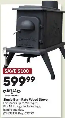 Princess Auto Single Burn Rate Wood Stove offer