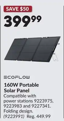 Princess Auto 160W Portable Solar Panel offer