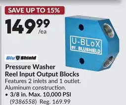 Princess Auto Pressure Washer Reel Input Output Blocks 3/8 in. Max. 10,000 PSI offer