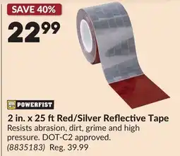 Princess Auto 2 in. x 25 ftRed/Silver Reflective Tape offer