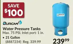 Princess Auto Water Pressure Tanks offer
