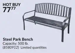 Princess Auto Steel Park Bench offer
