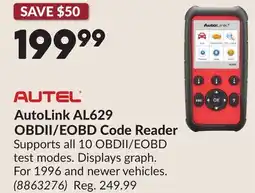 Princess Auto AutoLink AL629 OBDII/EOBD Code Reader offer