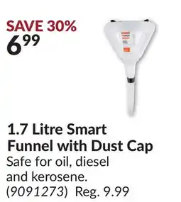 Princess Auto 1.7 Litre Smart Funnel with Dust Cap offer