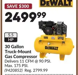 Princess Auto 30 Gallon Truck-Mount Gas Compressor offer