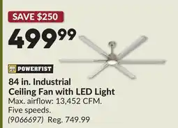 Princess Auto 84 in. Industrial Ceiling Fan with LED Light offer