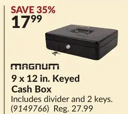 Princess Auto 9 x 12 in. Keyed Cash Box offer