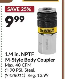 Princess Auto 1/4 in. NPTF M-Style Body Coupler offer