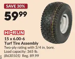 Princess Auto Turf Tire Assembly Two-ply rating with 3/4 in. bore offer