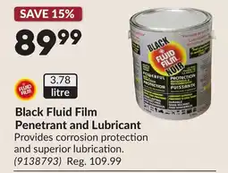 Princess Auto Black Fluid Film Penetrant and Lubricant offer