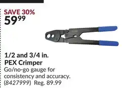 Princess Auto 1/2 and 3/4 in. PEX Crimper offer