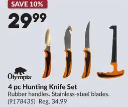 Princess Auto 4 pc Hunting Knife Set offer