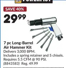 Princess Auto 7 pc Long-Barrel Air Hammer Kit offer