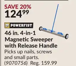 Princess Auto 46 in. 4-in-1 Magnetic Sweeper with Release Handle offer