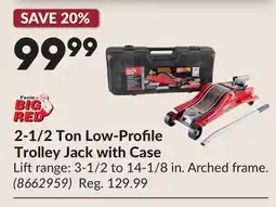 Princess Auto BIG RED 2-1/2 Ton Low-Profile Trolley Jack with Case offer