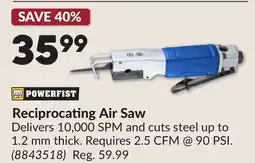Princess Auto Reciprocating Air Saw offer