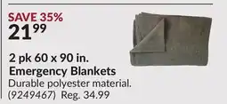 Princess Auto 2 pk 60 x 90 in. Emergency Blankets offer