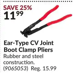Princess Auto Ear-Type CV Joint Boot Clamp Pliers offer