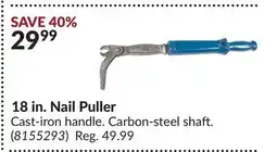 Princess Auto 18 in. Nail Puller offer