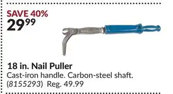 Princess Auto 18 in. Nail Puller offer