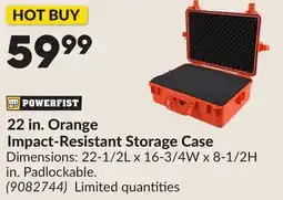 Princess Auto 22 in. Orange Impact-Resistant Storage Case offer