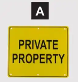 Princess Auto PRIVATE PROPERTY Aluminum Signs offer