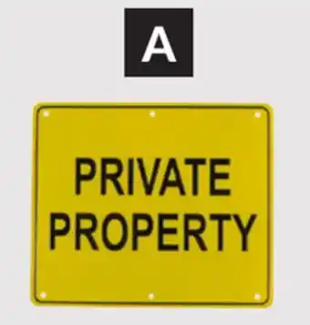 Princess Auto PRIVATE PROPERTY Aluminum Signs offer