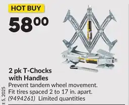 Princess Auto 2 pk T-Chocks with Handles offer
