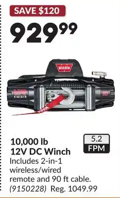 Princess Auto 10,000 lb 12V DC Winch offer