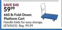Princess Auto 660 lb Fold-Down Platform Cart offer