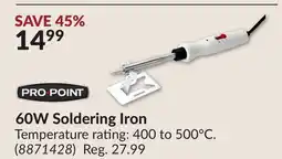 Princess Auto 60W Soldering Iron offer