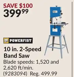 Princess Auto 10 in. 2-Speed Band Saw offer