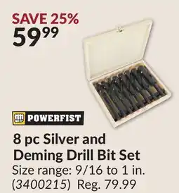 Princess Auto 8 pc Silver and Deming Drill Bit Set offer
