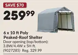 Princess Auto 6 x 10 ftPoly Peaked-Roof Shelter offer