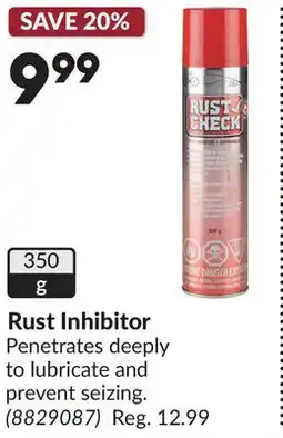 Princess Auto Rust Inhibitor offer