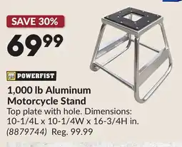 Princess Auto 1,000 lb Aluminum Motorcycle Stand offer