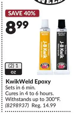 Princess Auto KwikWeld Epoxy offer