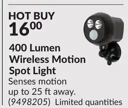 Princess Auto 400 Lumen Wireless Motion Spot Light offer