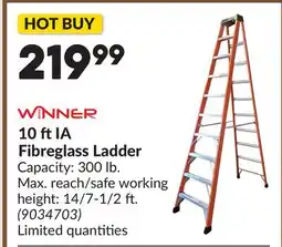 Princess Auto WINNER 10 ftIA Fibreglass Ladder offer