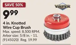 Princess Auto 4 in. Knotted Wire Cup Brush offer