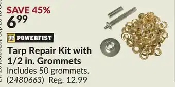 Princess Auto Tarp Repair Kit with 1/2 in. Grommets offer